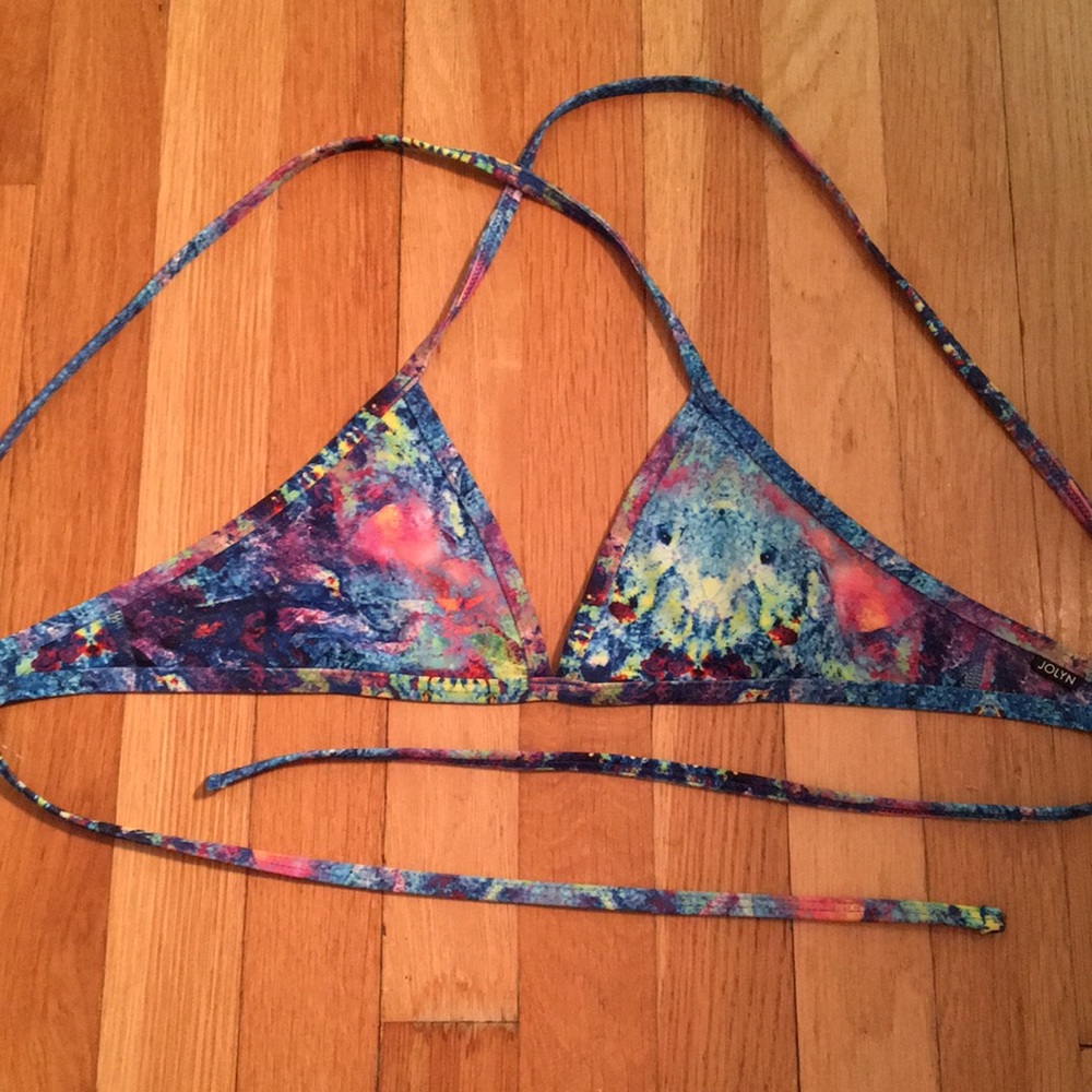 Jolyn Triangle Printed Bikini Top